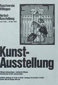 plakat kunstverein 1972